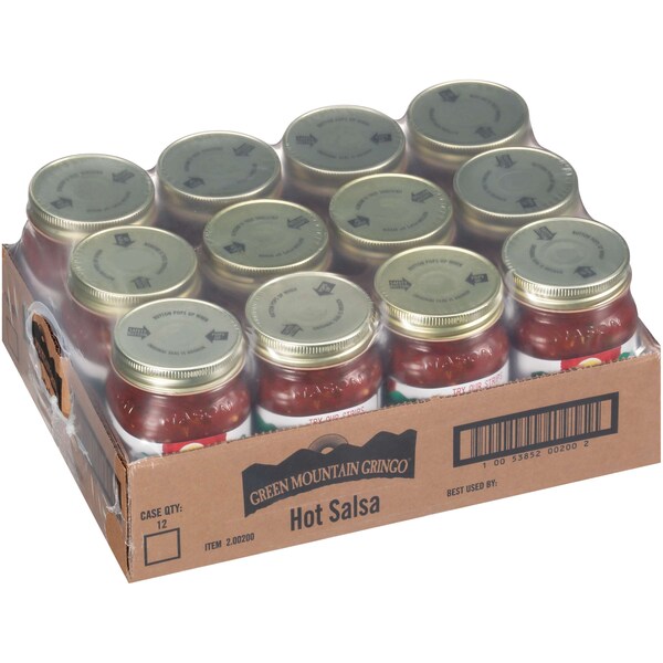 Green Mountain 16 oz. Green Mountain Gringo Hot Salsa, PK12 - 2.00200