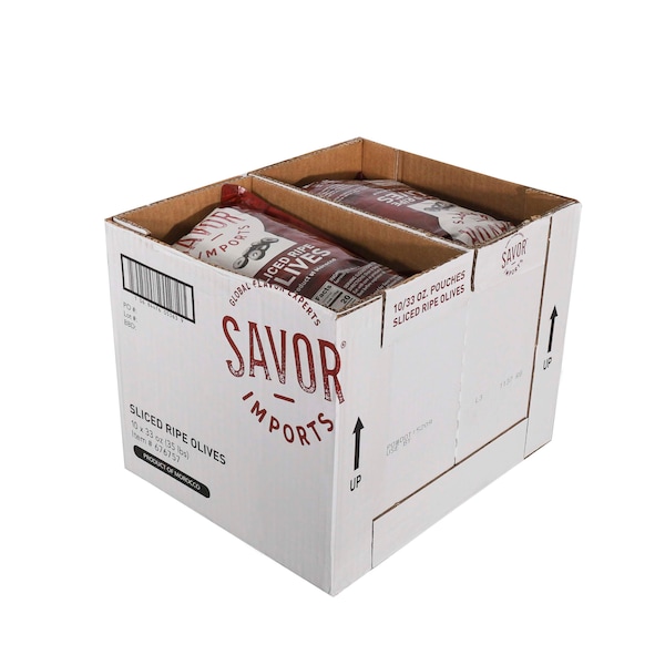 Savor Imports Savor Imports Sliced Ripe Moroccan Olives 33 oz., PK10 - 676757