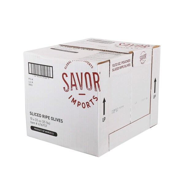 Savor Imports Savor Imports Sliced Ripe Moroccan Olives 33 oz., PK10 - 676757