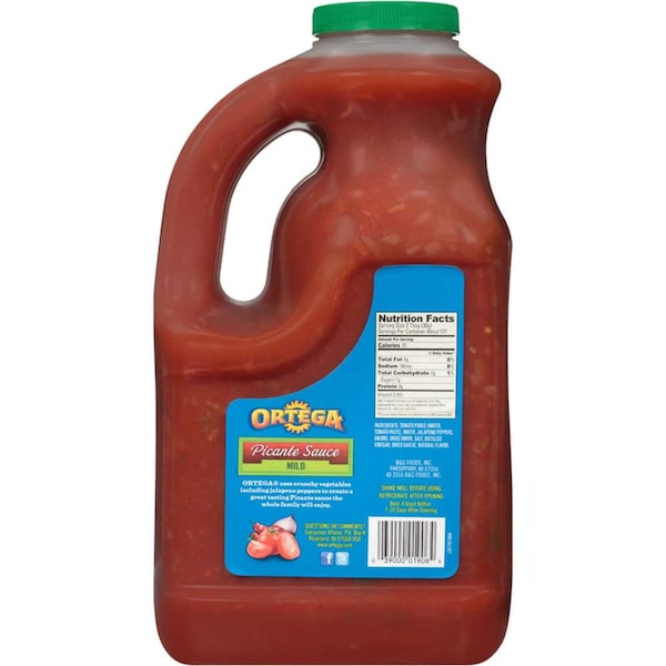 Ortega Ortega Mild Picante Sauce 1 gal., PK4 - 7701906
