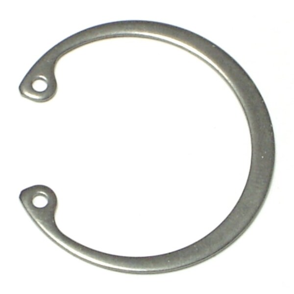 Midwest Fastener Internal Retaining Ring, Steel, Zinc Plated Finish, 1 1/4 in Bore Dia., 8 PK - 64565