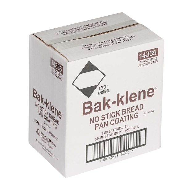 Bak-Klene Bak-Klene Bread Bakery Release And Pan Spray 14 oz. Aerosol, PK6 - 14335