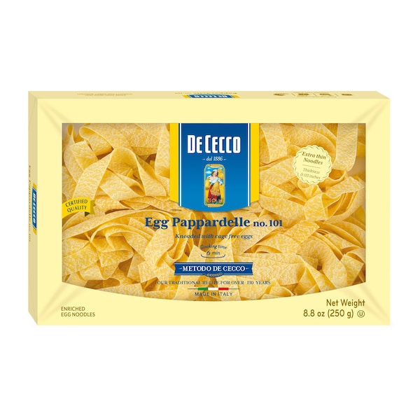 De Cecco De Cecco Egg Pappardelle Pasta 8.8 oz. Box, PK12 - VUN2101