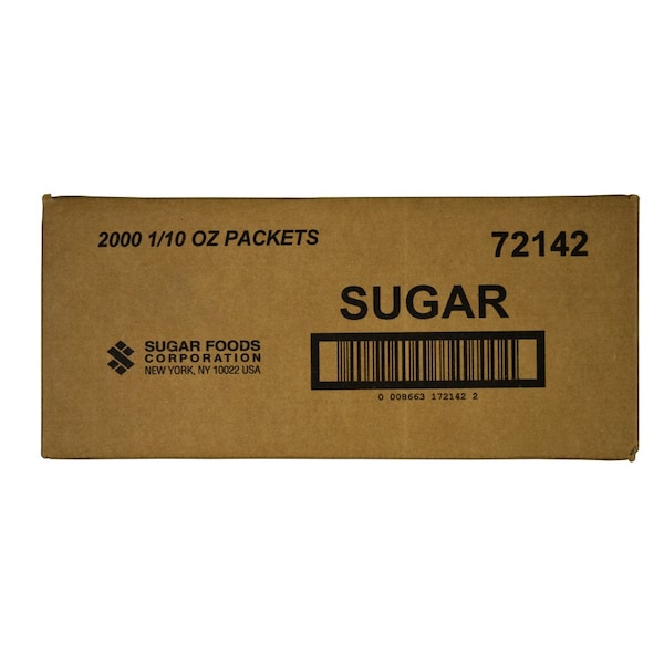 Sugar Foods 2 Mil Sugar .1 oz., PK2000 - 72142