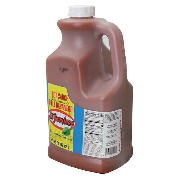 El Yucateco Red Habanero Hot Sauce 67.63 fl. oz., PK2 - 10816493010238