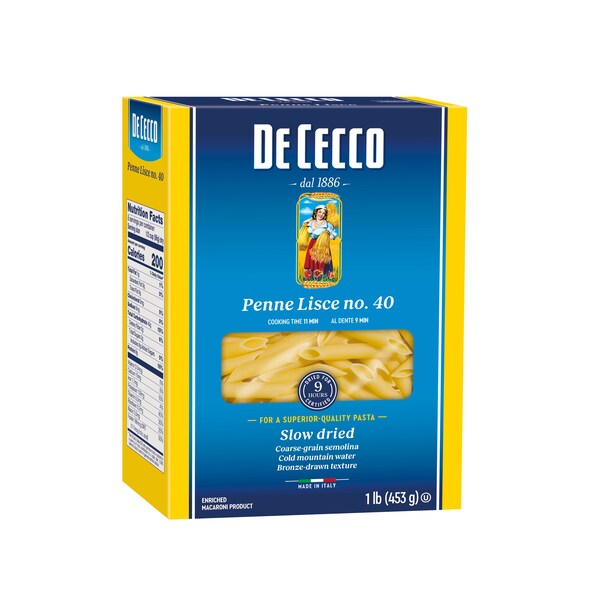 De Cecco De Cecco No. 40 Penne Lisce 1lbs Box, PK12 - VSS0040