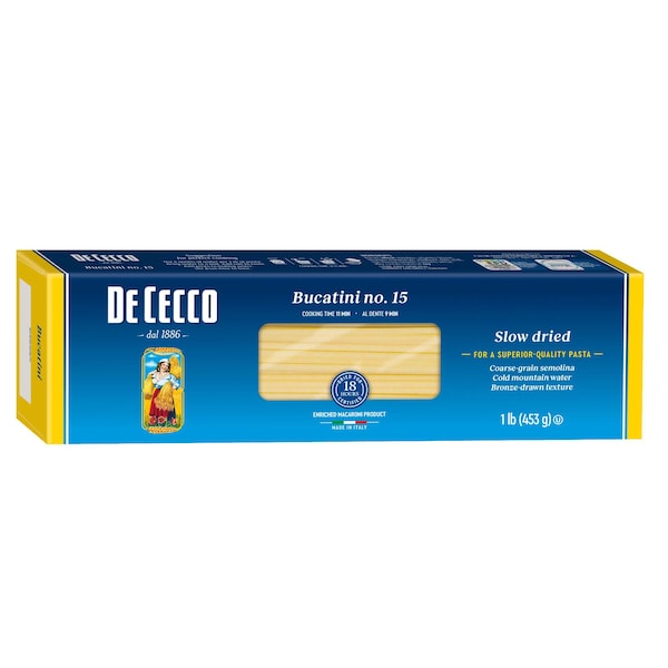 De Cecco De Cecco No. 15 Bucatini 1lbs, PK20 - VSA0015