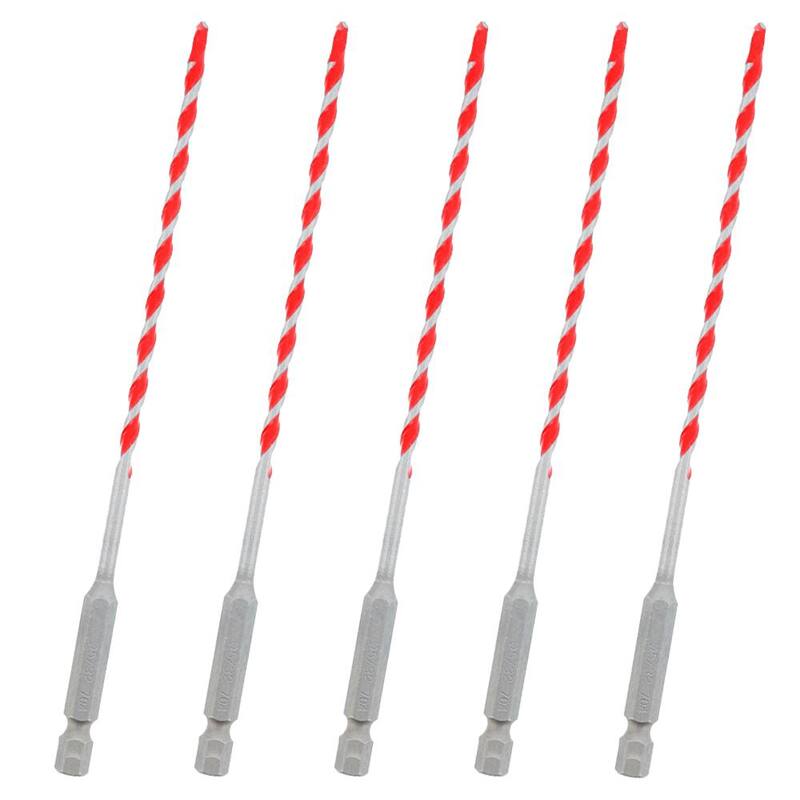 DIABLO 5/32 pulgadas x 3 pulgadas x 6 pulgadas Brocas para taladro martillo SPEEDemon de granito rojo con punta de carburo (paquete de 5) - DMARG1020-P5