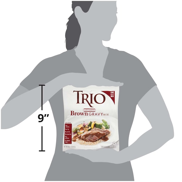 Trio Trio Low Sodium Brown Gravy Mix 1lbs, PK8 - 10050000385727