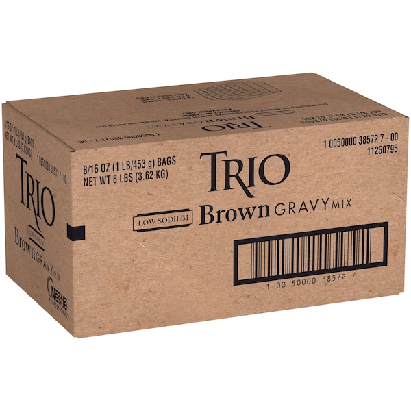 Trio Trio Low Sodium Brown Gravy Mix 1lbs, PK8 - 10050000385727