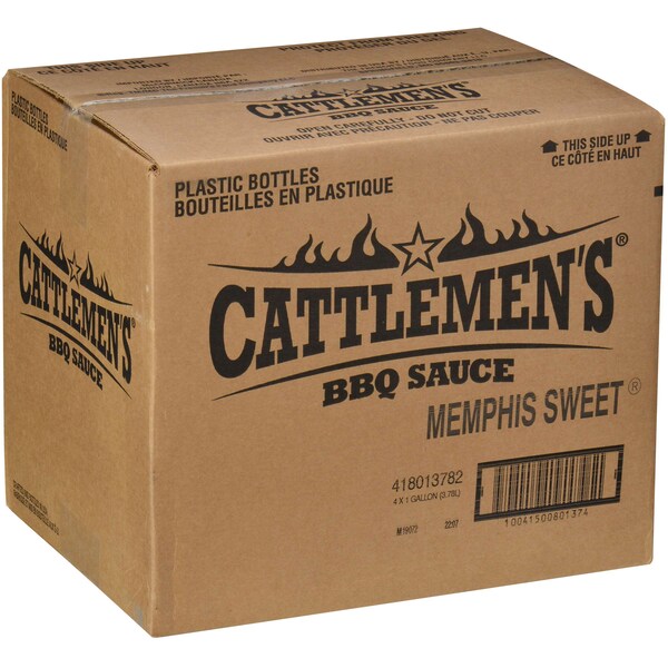 Cattlemens Memphis Sweet Master's Reserve Kosher Barbecue Sauce 1 gal. Jug, PK4 - 80137