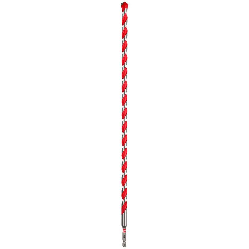 Broca de martillo de carburo de Milwaukee de 1/2 pulgadas x 16 pulgadas x 18 pulgadas para concreto, piedra, perforación de albañilería - 48-20-9032