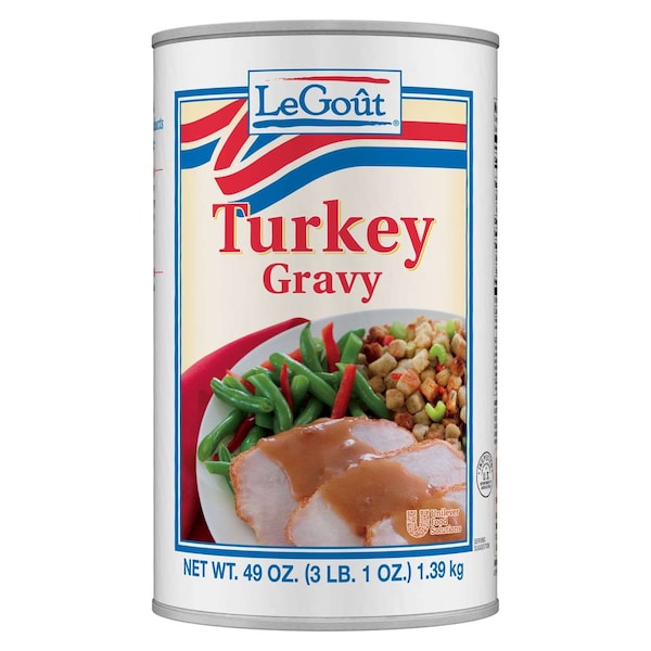 Legout Legout Heat & Serve Turkey Gravy 49 oz. Can, PK12 - 3750080363