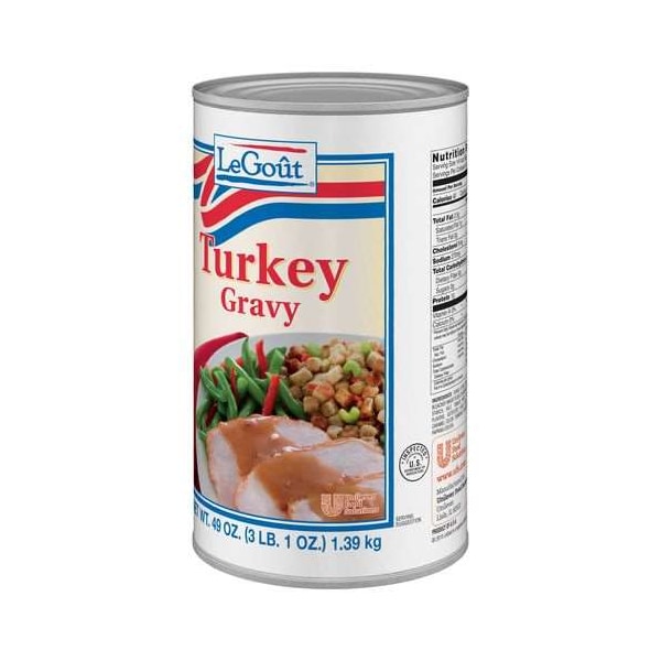 Legout Legout Heat & Serve Turkey Gravy 49 oz. Can, PK12 - 3750080363