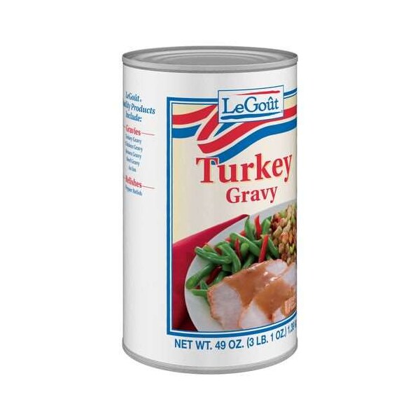Legout Legout Heat & Serve Turkey Gravy 49 oz. Can, PK12 - 3750080363
