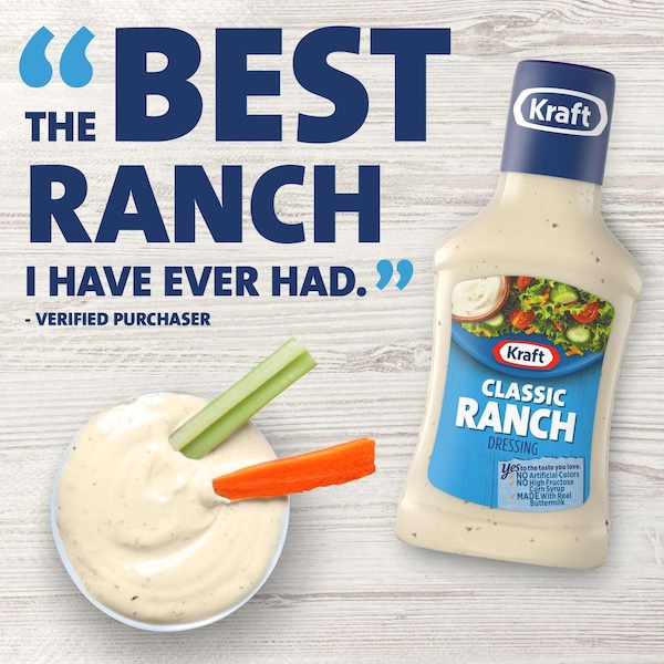 Kraft Kraft Classic Ranch Dressing 8 fl. oz. Bottles, PK9 - 00021000044009
