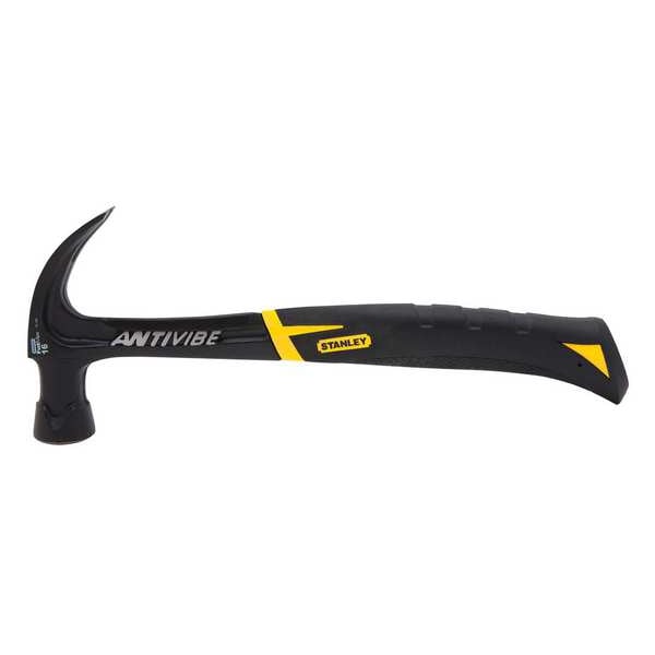 Stanley Curved Claw Hammer, Antivibe, 16 Oz, Smooth - 51-162