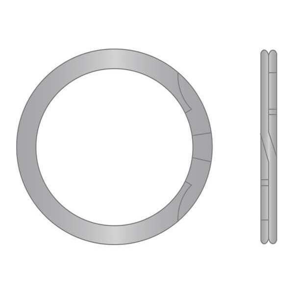 Huyett Internal Retaining Ring, 18-8 Stainless Steel, Plain Finish, 1.250 in Bore Dia. - RRT-125-S02