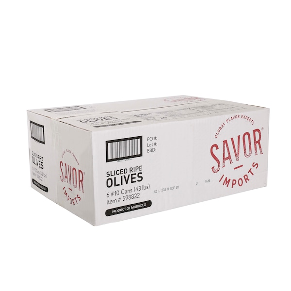 Savor Imports Savor Imports Sliced Ripe Olives, PK6 - 598822