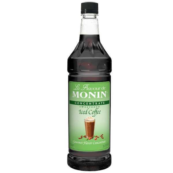 Monin Monin Iced Coffee Concentrate 1 Liter Bottle, PK4 - M-FT216F