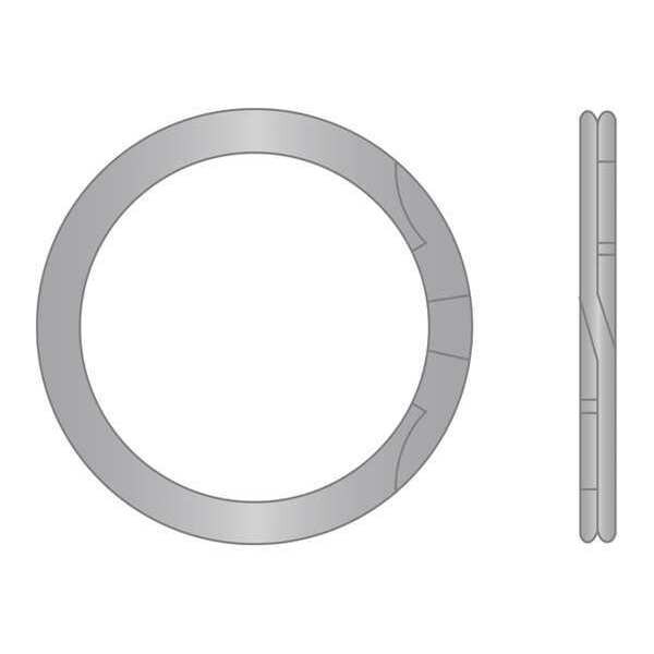 Huyett Internal Retaining Ring, 18-8 Stainless Steel, Plain Finish, 1 in Bore Dia. - RR-100-S02