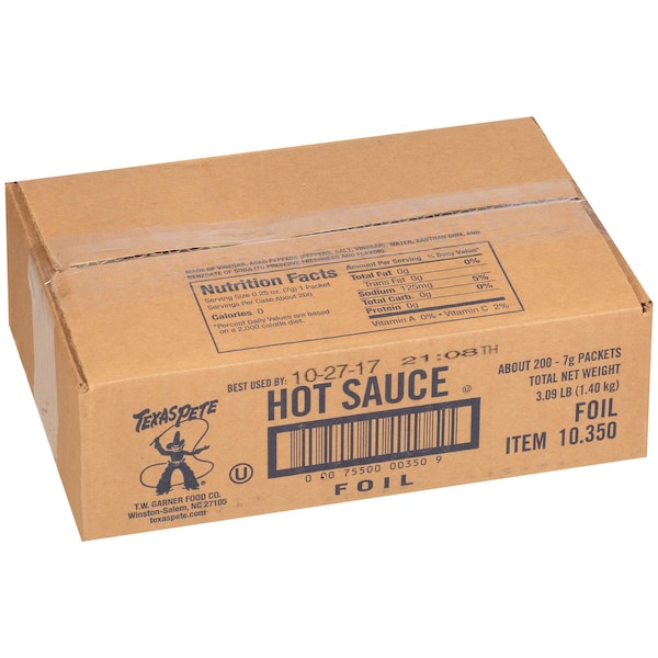 Texas Pete Texas Pete 7g Hot Sauce, PK200 - 1.00350