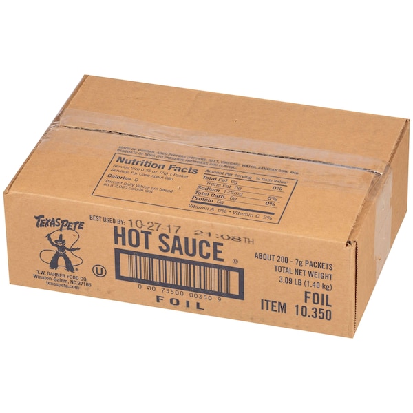 Texas Pete Texas Pete 7g Hot Sauce, PK200 - 1.00350