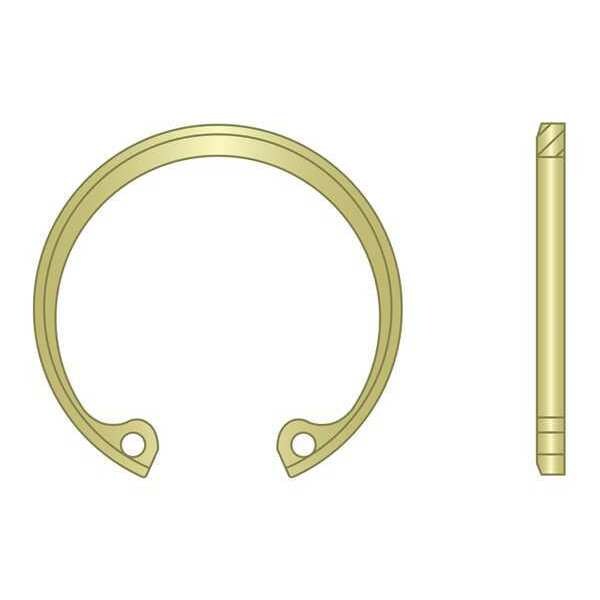 Rotor Clip Internal Retaining Ring, Steel, Zinc Yellow Finish, 2.188 in Bore Dia. - VHO-218-ZD