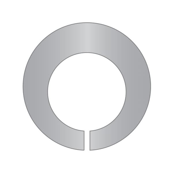 Rotor Clip Internal Retaining Ring, Stainless Steel, Plain Finish, 0.125 in Bore Dia. - SHM-012-SS