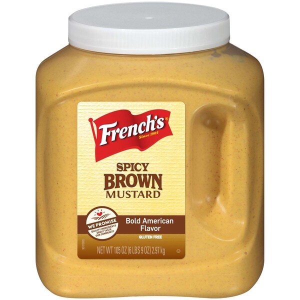 Frenchs French's 100% Natural Spicy Brown Mustard 105 oz. Jug, PK4 - 81973