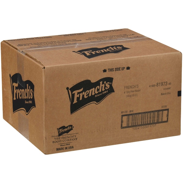 Frenchs French's 100% Natural Spicy Brown Mustard 105 oz. Jug, PK4 - 81973