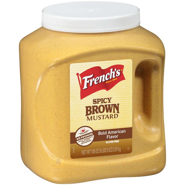 Frenchs French's 100% Natural Spicy Brown Mustard 105 oz. Jug, PK4 - 81973