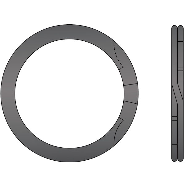 Huyett Internal Retaining Ring, Steel, Plain Finish, 1.75 in Bore Dia. - RRT-175
