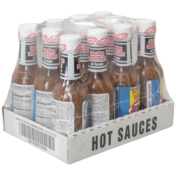El Yucateco Extra Hot Haberno Sauce 4 oz., PK12 - 10816493010054