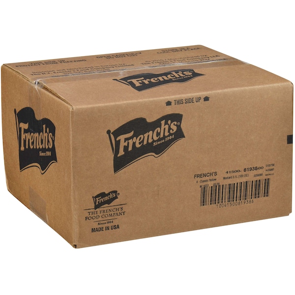 Frenchs French's Yellow Mustard Kosher 105 oz. Jug, PK4 - 81938
