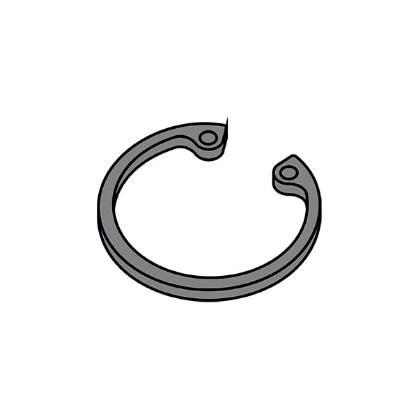 Zoro Select Internal Retaining Ring, Steel, Black Phosphate Finish, 2.312 in Bore Dia., 200 PK - 231RIBP