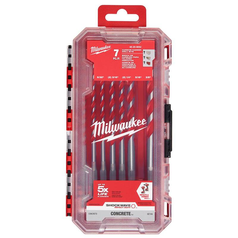 Juego de brocas de carburo para martillo Milwaukee SHOCKWAVE (21 piezas) - 48-20-9052-48-20-9052-48-20-9052