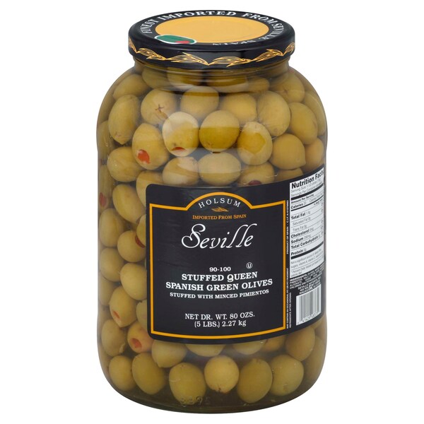 Seville Seville Stuffed Queen Spanish Green Olives 90-100 Count 1 gal., PK4 - 80113
