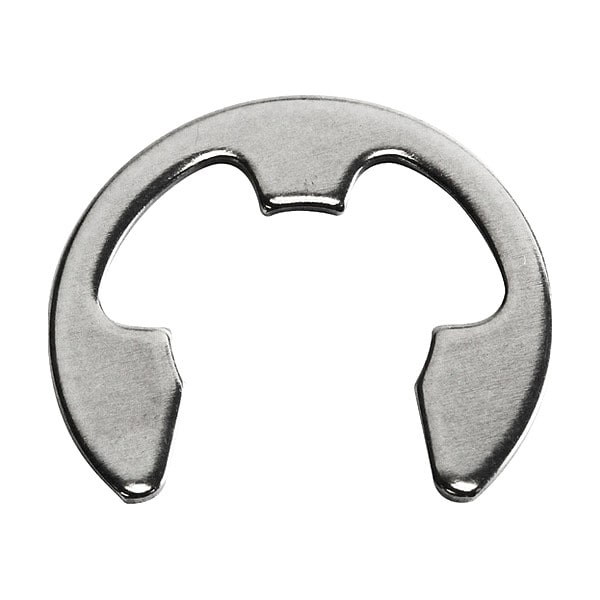 Zoro Select E-Clip, Stainless Steel, Plain Finish, 1/2 in Shaft Dia, 10 PK - WWG-E037SS