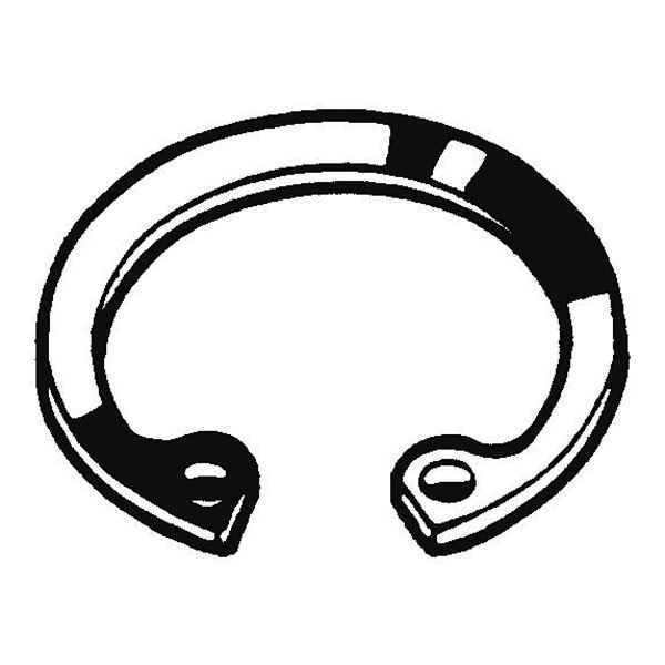 Zoro Select Internal Retaining Ring, Steel, Plain Finish, 22 mm Bore Dia., 50 PK - M36050.022.0001