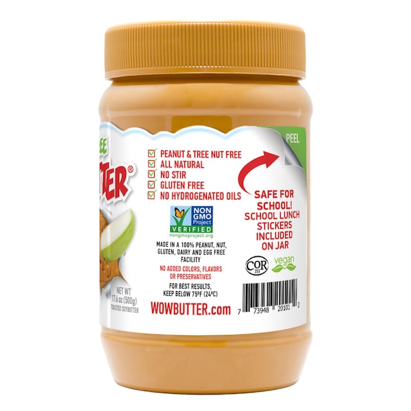 Wowbutter Peanut Free Spread Jars Crunchy 17.6 oz., PK6 - 20101