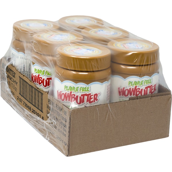 Wowbutter Peanut Free Spread Jars Crunchy 17.6 oz., PK6 - 20101