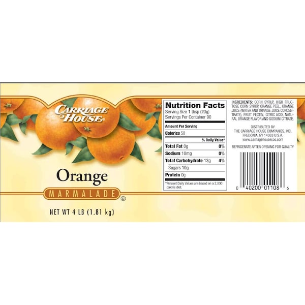 Carriage House Carriage House 4lbs Orange Marmalade, PK6 - 48T132T4223