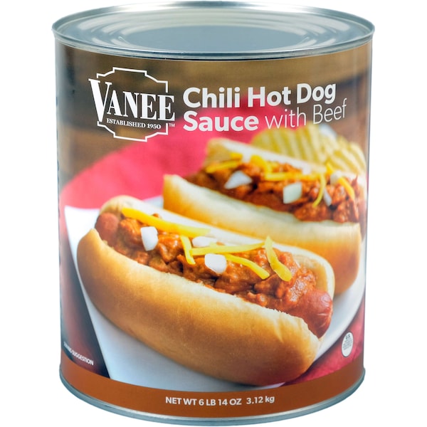 Vanee Vanee Chili Hot Dog Sauce With Meat 110 oz., PK6 - 390I-VAN