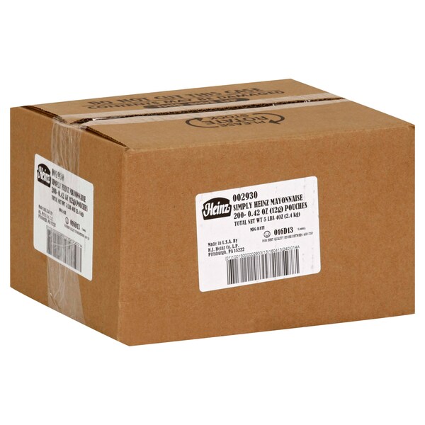Simply Heinz Simply Heinz Single Serve Mayonnaise 12g Packet, PK200 - 10013000002933