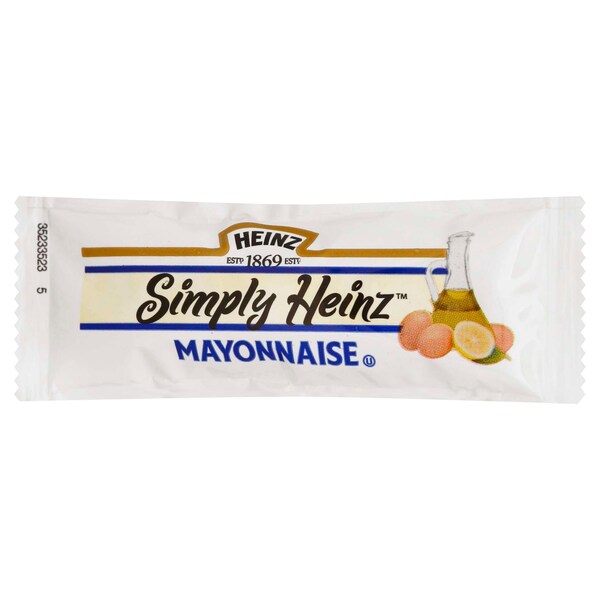Simply Heinz Simply Heinz Single Serve Mayonnaise 12g Packet, PK200 - 10013000002933