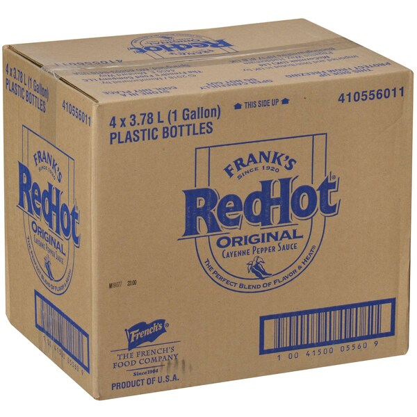 Franks Redhot Frank's Redhot Cayenne Pepper Sauce Kosher 1 gal. Jug, PK4 - 05560