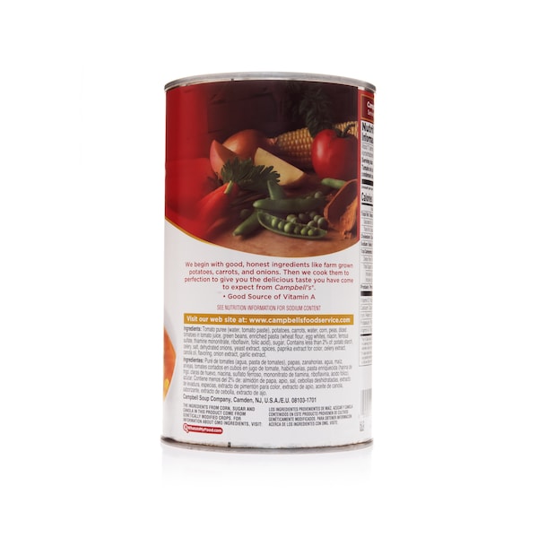 Campbells Condensed Soup Red & White Vegetarian Vegetable Soup 50 oz., PK12 - 000001156