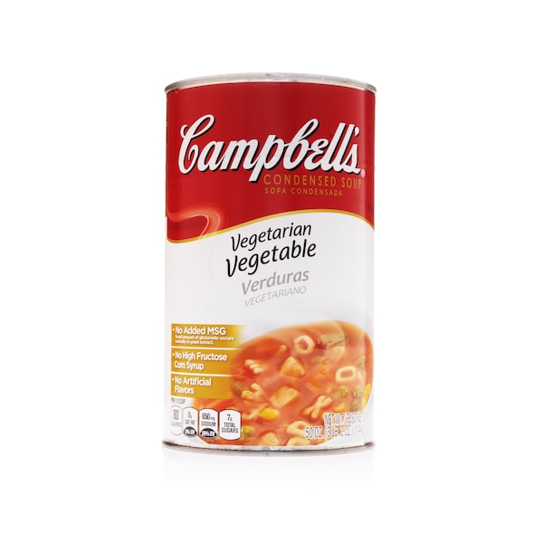Campbells Condensed Soup Red & White Vegetarian Vegetable Soup 50 oz., PK12 - 000001156
