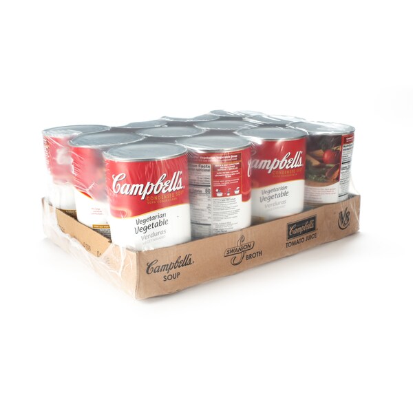 Campbells Condensed Soup Red & White Vegetarian Vegetable Soup 50 oz., PK12 - 000001156